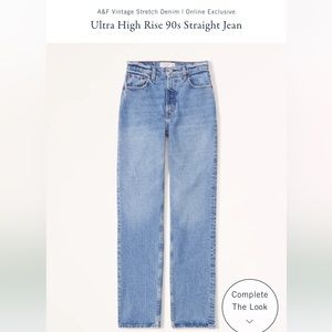 Abercrombie long jeans in medium wash. Only worn once.